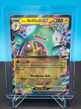 Pokemon Bellibolt ex Holographic Green Yellow Blue Card